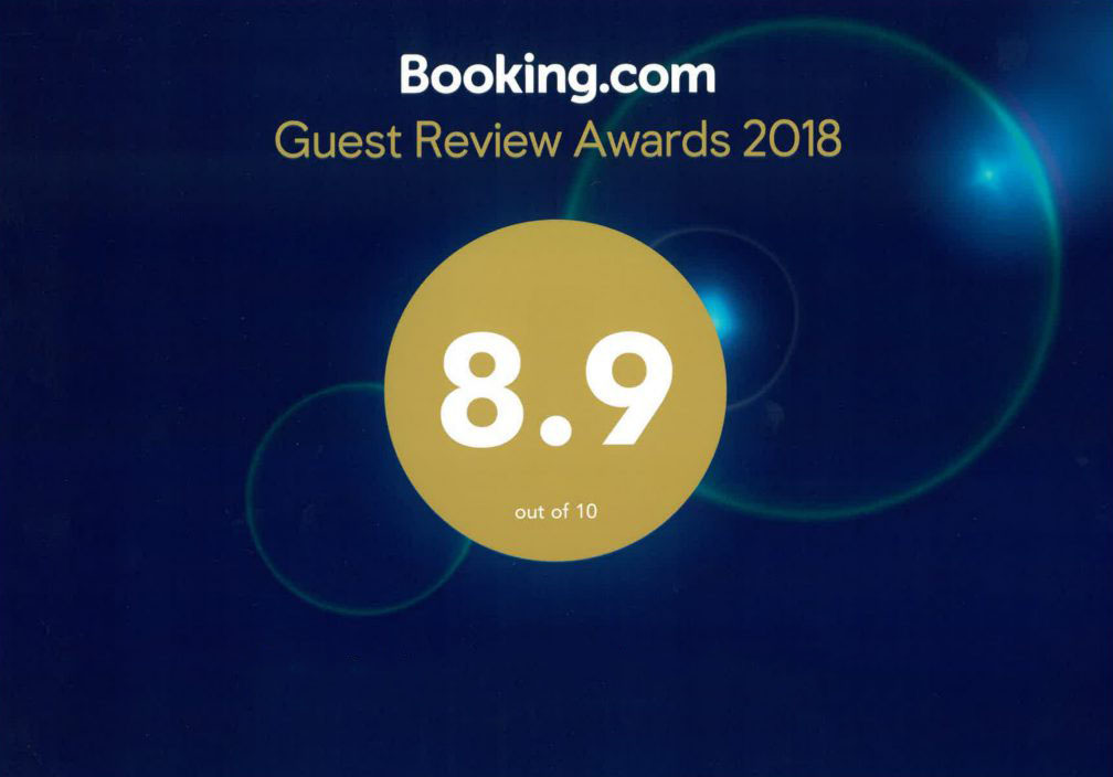 Guest Review Awards 2018 (Booking.com) – Score: 8.9 out of 10